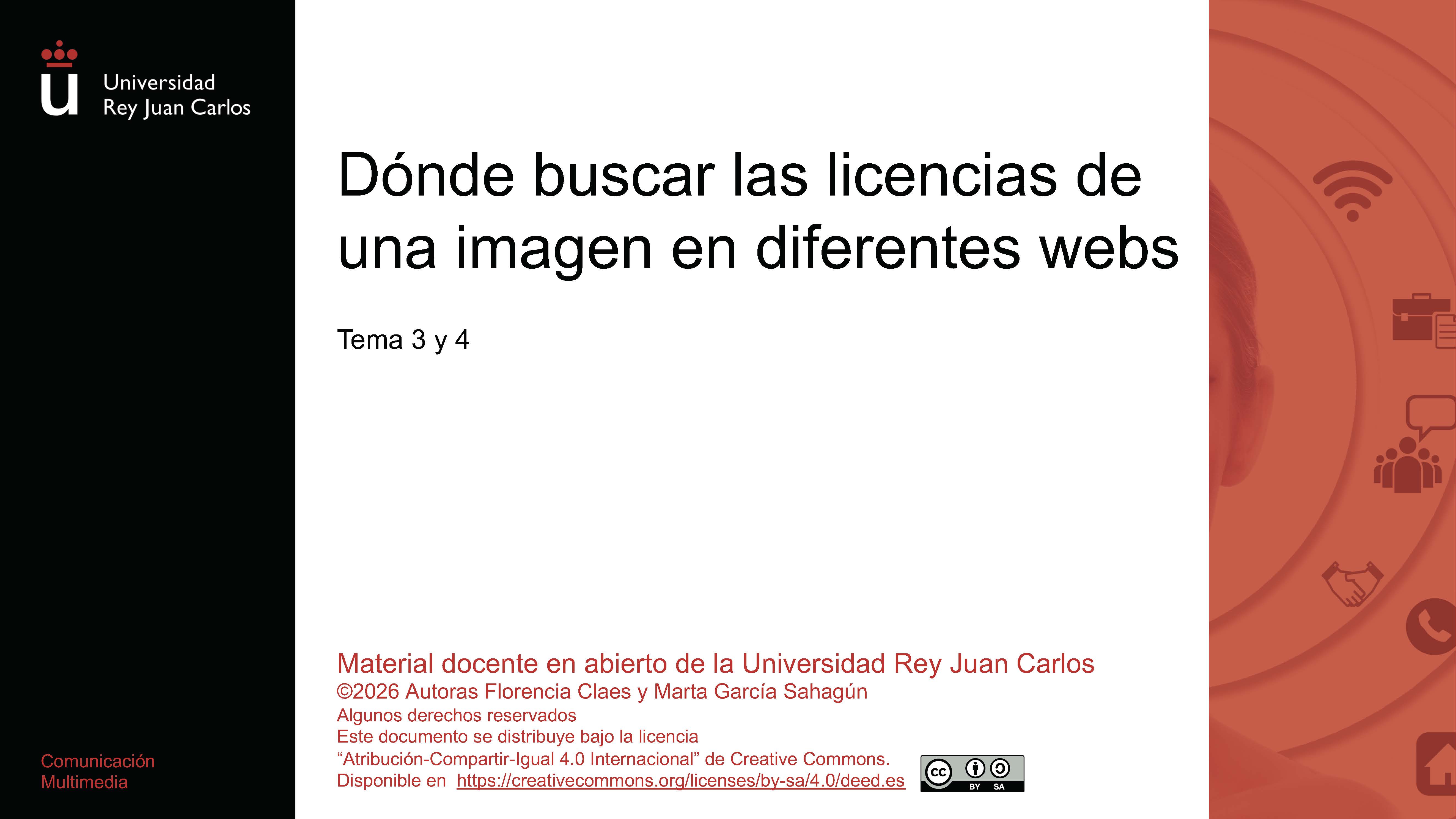 Dónde buscar las licencias de una imagen en diferentes webs